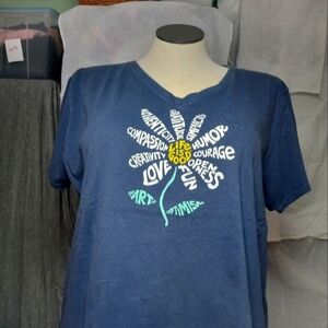 Life is Good crusher tee xxl blue short sleeves